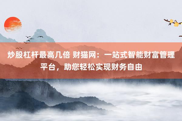 炒股杠杆最高几倍 财猫网：一站式智能财富管理平台，助您轻松实现财务自由