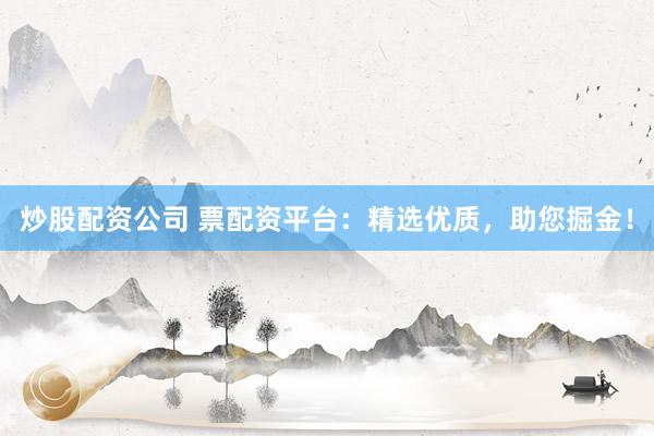 炒股配资公司 票配资平台：精选优质，助您掘金！