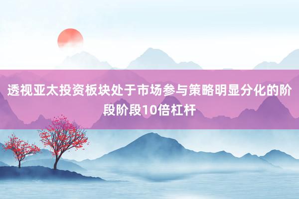透视亚太投资板块处于市场参与策略明显分化的阶段阶段10倍杠杆