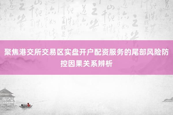 聚焦港交所交易区实盘开户配资服务的尾部风险防控因果关系辨析