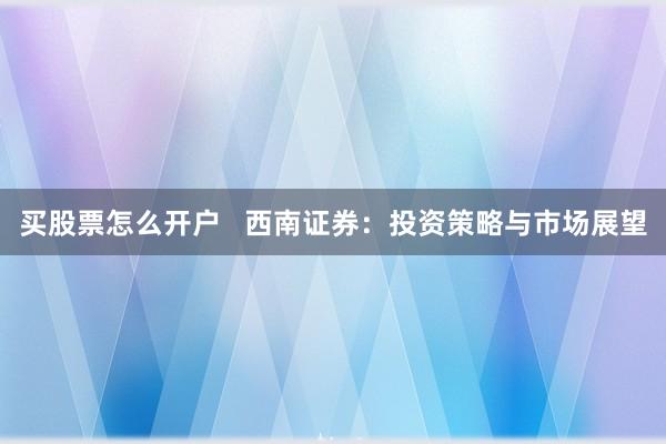 买股票怎么开户   西南证券：投资策略与市场展望