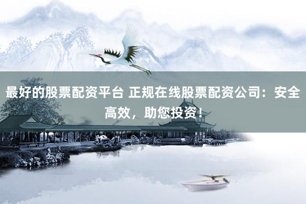 最好的股票配资平台 正规在线股票配资公司：安全高效，助您投资！