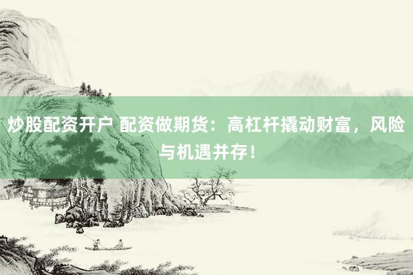 炒股配资开户 配资做期货：高杠杆撬动财富，风险与机遇并存！